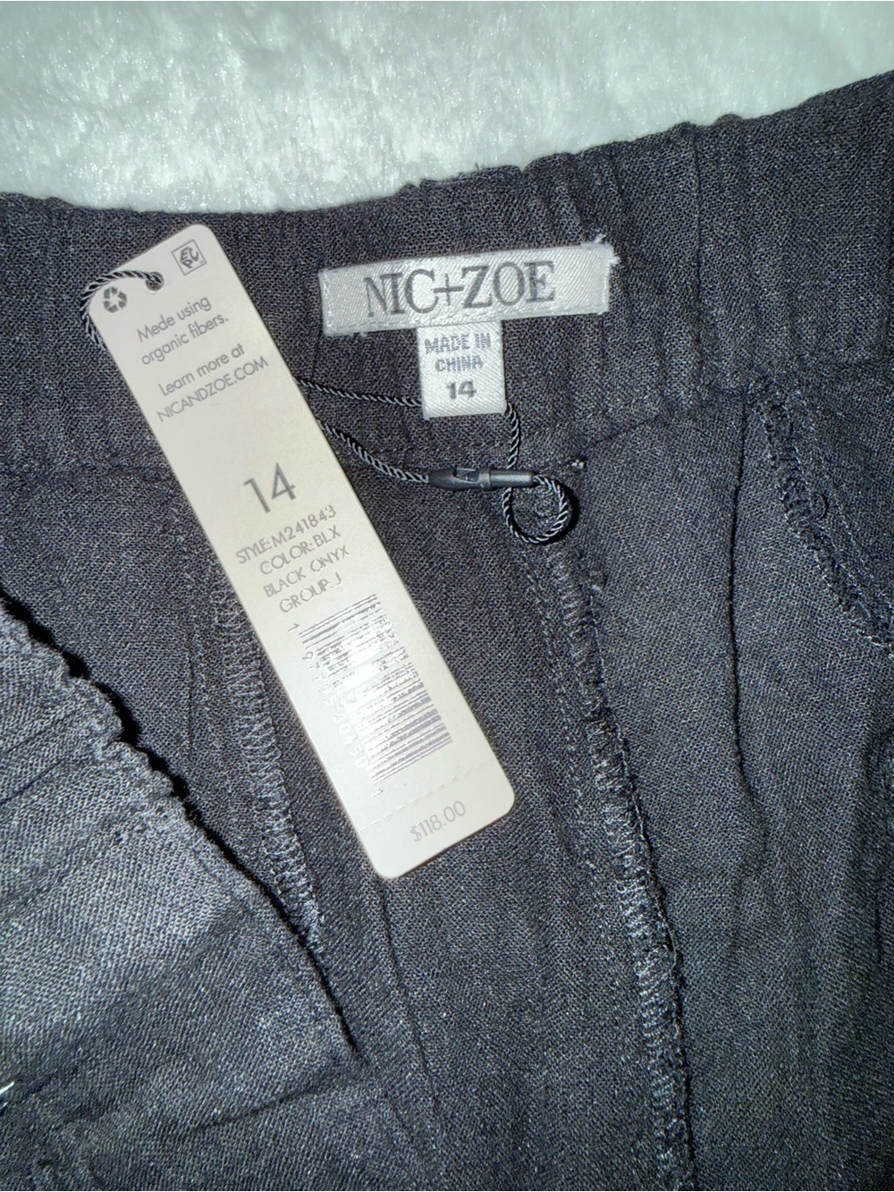 NWT NIC+ZOE Black Tailored Linen-Blend Shorts Size 14 - Picture 5 of 8